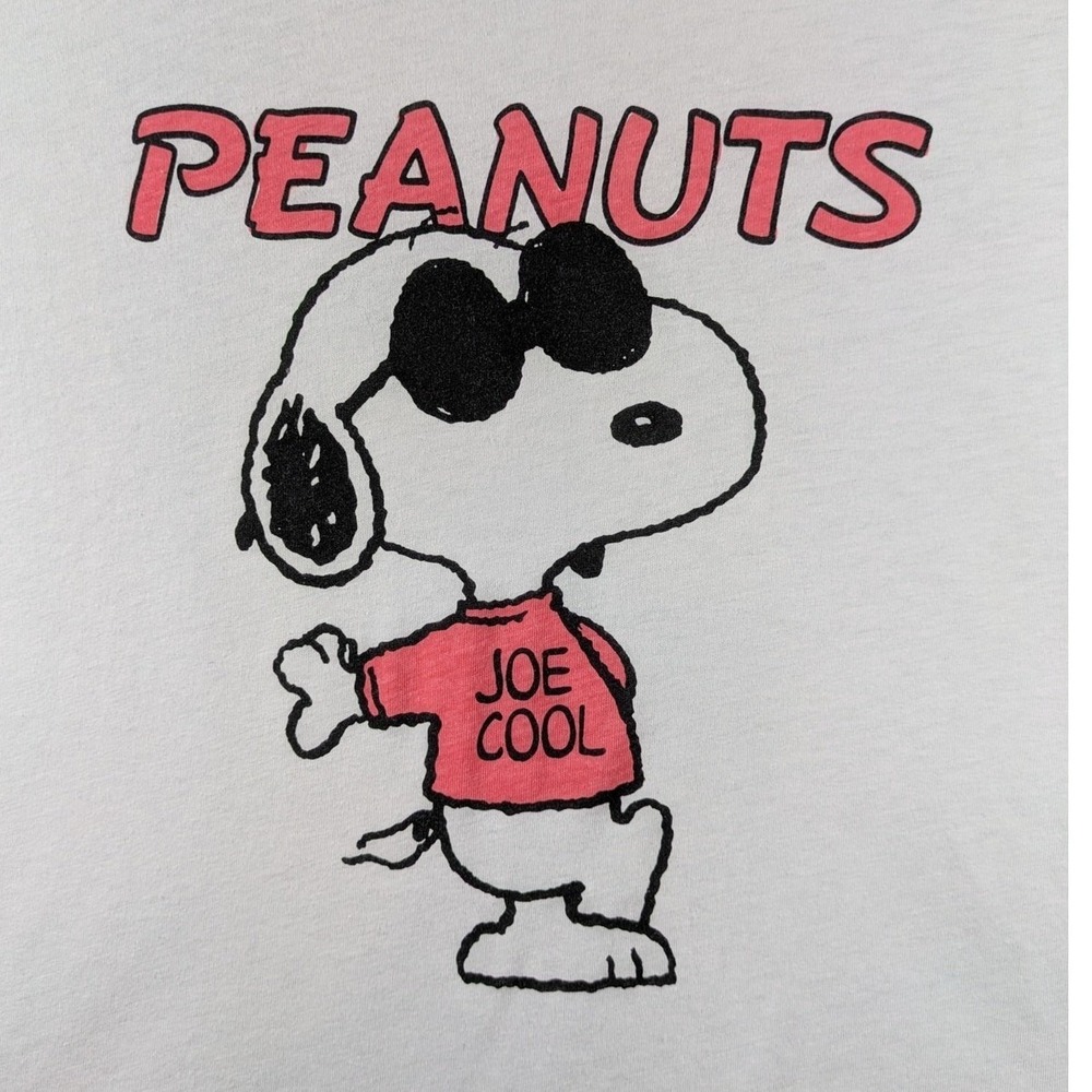 Peanuts Snoopy Joe Cool Graphic T-Shirt White Short Sleeve Womens Size XXL - Picture 2 of 7